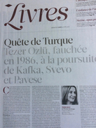 Libération Supplément Livres 8 Pages Du 24/04/14 : T. Ozlü / K. Toth / C. Millet - Journaux Anciens - Avant 1800