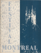 Festival Montréal /Septiéme Saison/ Gouverneur Général Du Canada/Princesse D'Athlone/ Sir Beecham/1942            PROG96 - Programas
