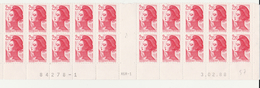 FRANCE N° 2376 2.20 ROUGE BAS DE FEUILLE AVEC COIN DATE DU 3.02.1988 PETIT DECALAGE DE PHOSPHORE NEUF SANS CHARNIERE - Unused Stamps