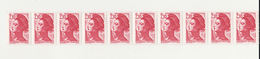 FRANCE N° 2319 2.10 ROUGE BANDE DE 10 TPS PETIT DECALAGE DE PHOSPHORE NEUF SANS CHARNIERE - Unused Stamps