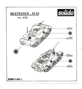 SOLIDO  PLAN DE POSE  DESTROYER M 10 - Otros & Sin Clasificación