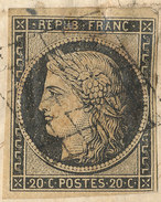 Stamp France 1849 20c  Used Lot#19 - 1849-1850 Ceres