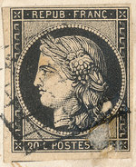 Stamp France 1849 20c  Used Lot#21 - 1849-1850 Ceres