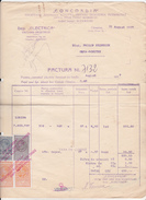 Romania 4 Old Revenue Stamps On Old Bill - Carol II - 1937 - Steuermarken