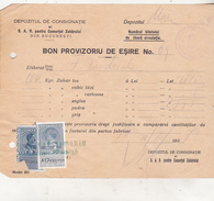 Romania 2 Old Revenue Stamps On Old Bill - Carol II - 1937 - Steuermarken