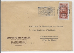 SAAR / SARRE - 1955 - ENVELOPPE COMMERCIALE De SAARBRÜCKEN Avec MECA GRAND PRIX MOTO De ST WENDEL - Cartas & Documentos