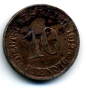 1912 10 PFENNIG - 10 Pfennig