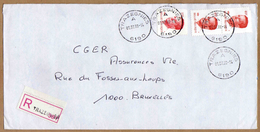 Enveloppe Cover Brief Aangetekend Registered Recommandé Trazegnies - Covers & Documents