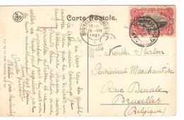 CP Katanga Pose Du Rail écrite De Bilili C.Bandundu 29/5/1920 V.BXL C.d'arrivée 19/7/1920 PR4139 - Lettres & Documents