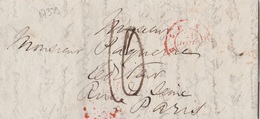 17339# GRANDE BRETAGNE LETTRE Obl GLASGOW 1849 COWCADDENS Pour PARIS ENGLAND - Marcofilie