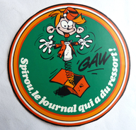 AUTOCOLLANT SPIROU FOURNIER JOURNAL SPIROU 1816  Ets Landgraf 1973 - Autocolantes