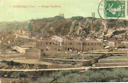 CPA - COTIGNAC (83) - Vue Du Quartier Du Groupe Scolaire En 1909 - Carte Aspect Toilé - Cotignac