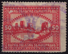 1930´s Yugoslavia - Local Revenue Tax Stamp - Backa / Bacska Region - Bacs Bač Fortress - Service