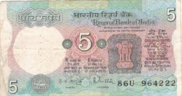 India #80m, 5 Rupees 1975 Banknote Currency - Indien