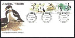 1984  Birds  Strip Of 5 Different - Unaddressed FDC - FDC