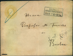 3 Sgr. Umschlag Im Großformat Mit Ra3 BERLIN STADT POST EXP. I - Postal  Stationery