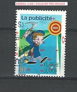 VARIÉTÉS FRANCE  2001 N° 3373  COMMUNICATION LA PUBLICITÉ AU CINEMA 3,00 PHOSPHORESCENTE  OBLITÉRÉ YVERT TELLIER 0.60 € - Used Stamps