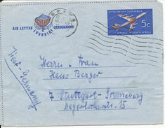 South Africa Aerogramme Sent To Germany Brits 10-3-1967 - Luftpost