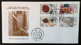 CHYPRE TURC, Turks Cyprus Gastronomie, Alimentation, Cuisine Internationale, Serie Complete  FDC, 1er Jour - Levensmiddelen