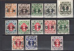 Danzig 1921 - Official Stamps - Mi.1-12,14- Used - Gestempelt - Dienstmarken