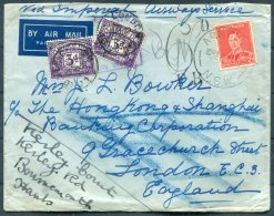 1938 Australia Arncliffe NSW Imperial Airways Cover - England. Postage Due,Redirected HSBC BankLondon, Bournemouth - Covers & Documents