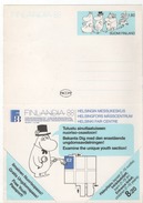 Finnland 1988 Ganzsache P162  Finlandia 88 "Moomin - Kindermesse", Ungebraucht  - Children Fair Centre Ticket MNH - Postal Stationery