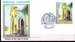 TP N° 299 -  Centenaire Du Vieux Temple De Nouméa - PJ Le 16.06.93 à Nouméa - FDC