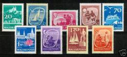 HUNGARY-1959. Lake Balaton And Summer Univ.(Sailing Boat,Ship) Set MNH!! Mi:1609-1617 - Nuevos