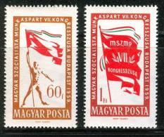 HUNGARY - 1959.  7th Congress Of The Hung. Socialist Workers´ Party(Flag) MNH! Mi:1640-1641. - Ungebraucht