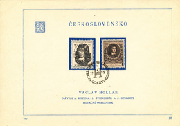 Czechoslovakia / First Day Sheet (1953/25) Praha 1 (b): Wenceslaus Hollar Bohemus (1607-1677) Czech Engraver & Draftsman - Grabados