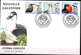 TP N° 693 à 698- 2 Enveloppes -Oiseaux De Mer  -PJ Le 24.08.95 à Nouméa - FDC