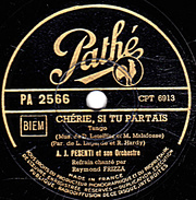 78 T. - 25 Cm - état  B -  PESANTI - CHERIE, SI TU PARTAIS - NE M'OUBLIEZ PAS - - 78 T - Discos Para Fonógrafos