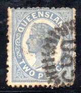 XP2561 - QUEENSLAND , 2 Pence Usato . Annullo. - Used Stamps