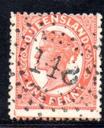 XP2562 - QUEENSLAND , 1 Penny Usato . Annullo. - Used Stamps