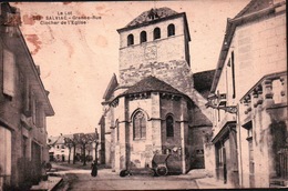 CPA 46 SALVIAC Grande Rue Clocher De L'Eglise - Salviac