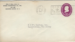 Red Cross Cancel. Cover Sent From Roanoke Rapids N.C.  To Hackettstown New Jersey 1962.   H-1000 - 1961-80