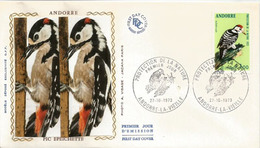 Pic épeichette D'Andorre  (Protection De La Nature)   FDC 1973 - Piciformes (pájaros Carpinteros)