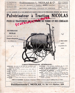 47 - AGEN - ETS. L. NICOLAS -163 BD REPUBLIQUE- PULVERISATEUR A TRACTION NICOLAS- PENICAUT LIMOGES AGRICULTURE - Agricultura