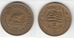 **** LIBAN - LEBANON - 10 PIASTRES 1955 **** EN ACHAT IMMEDIAT !!! - Liban