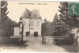 CPA Meslay Du Maine 53 Mayenne Hôtel De Ville - Meslay Du Maine