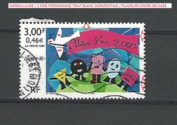 VARIÉTÉS FRANCE  1999  N° 3260  OEUVRE DE MORGANE TOULOUSE 9 ANS  PHOSPHORESCENTE OBLITÉRÉ YVERT TELLIER 0.60 € - Oblitérés