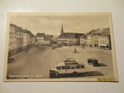 LEISNIG  , MARKT , AUTOBUS  BUS , AUTOMOBILE , OLD POSTCARD  ,  0 - Leisnig