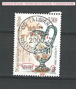 VARIÉTÉS FRANCE  2000 N° 3329  AIGUIÈRE EN FAÏENCE  PHOSPHORESCENTE OBLITÉRÉ 19 . 6 . 2000 YVERT TELLIER 0.60 € - Used Stamps