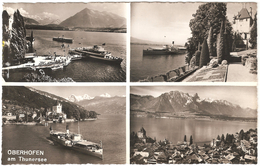 Oberhofen Am Thunersee - Multivues - Carte Photo - Edit. Arthur Baur - état Neuf - Oberhofen Am Thunersee