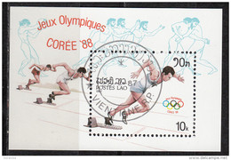 773 Laos 1987 Seul XXIV Jeux Olympiques Runners Leaving Start. Lao Sheet Nuovo Preoblt.Olimpiadi - Summer 1988: Seoul