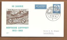 Berlin PP31 50 Jahre Deutsche Luftpost 1912-1962. Sstpl - Privatpostkarten - Gebraucht