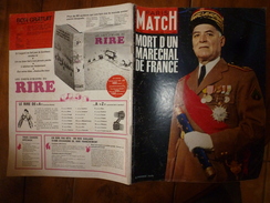 1967 PARIS-MATCH : Vie Et Mort D'un Chef Héroïque ,le  Maréchal JUIN; - Algemene Informatie