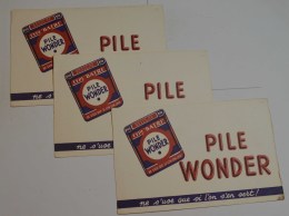 Lot De 3 Buvards : Pile Wonder - Piles