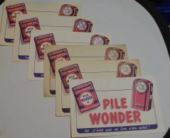 Lot De 6 Buvards : Pile Wonder - Piles