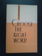 V.D.RUDERMAN-CHOOSE THE RIGHT WORD-RUSSIAN ED.IN ENGLISH LANGUAGE-1964 PERIOD - Otros & Sin Clasificación
